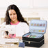 Sewing Supplies Organizer Bag Sewing Box for Women Sewing Organizer Small Storage Bag Sewing Basket Travel Sewing Box for Sewing Supplies, Scissors, Thread, Pins, Needles, Clips (Black)BagOnly