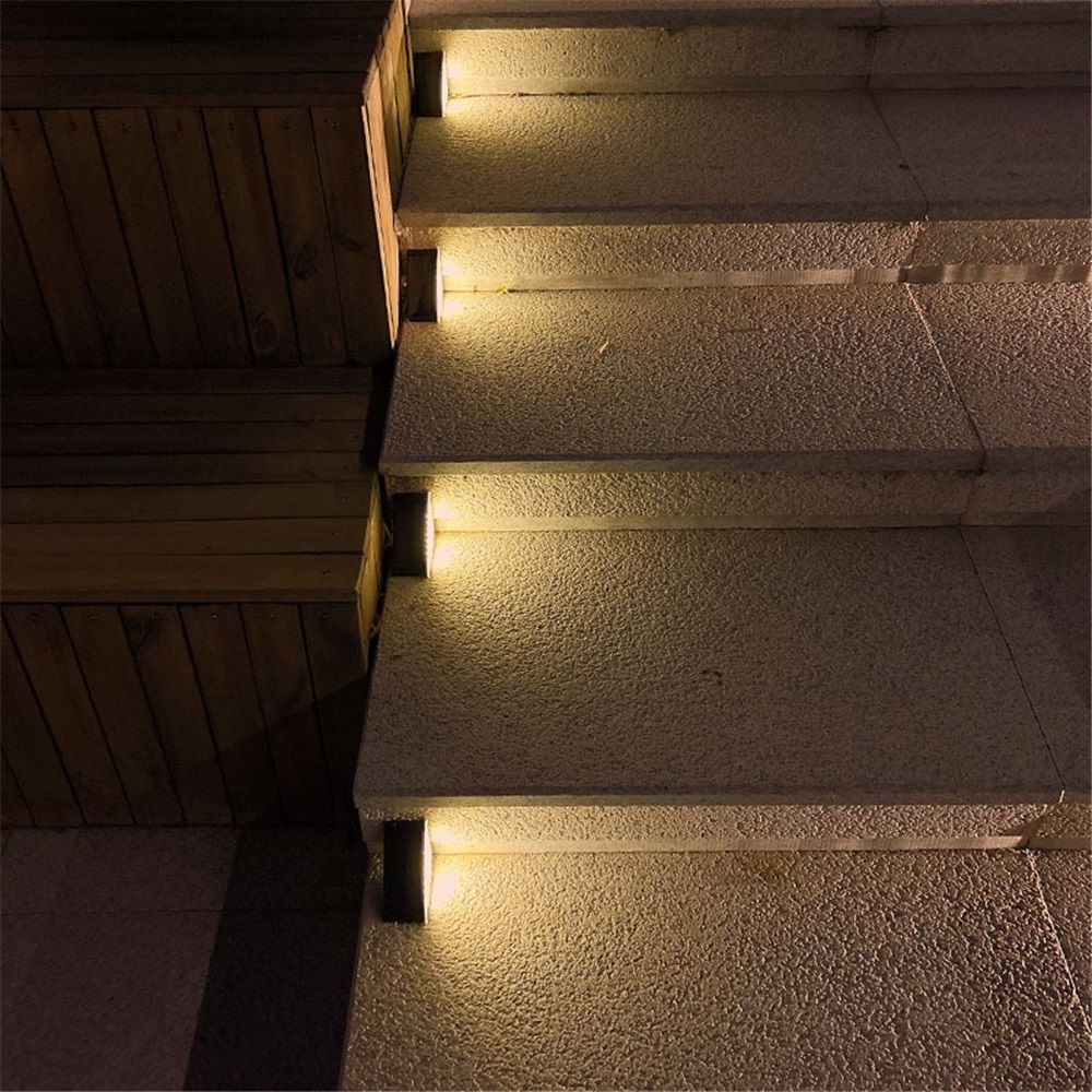 3 pack LED Solar Step Lights Waterproof Outdoor Stair Lights, Warm White Solar Deck Light Solar Decoration Lights for Yard, Patio, Garden, Walkways, Front Door, Pathway, Driveway, Porch