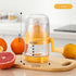 Manual Citrus Juicer with Rotating Crank - Large Capacity Hand Press for Lemon Orange Lime Grapefruit | Max Extraction, Ergonomic Handle for Effortless Squeezing, Dishwasher Safe & Compact Storage