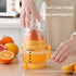 Manual Citrus Juicer with Rotating Crank - Large Capacity Hand Press for Lemon Orange Lime Grapefruit | Max Extraction, Ergonomic Handle for Effortless Squeezing, Dishwasher Safe & Compact Storage
