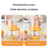 Manual Citrus Juicer with Rotating Crank - Large Capacity Hand Press for Lemon Orange Lime Grapefruit | Max Extraction, Ergonomic Handle for Effortless Squeezing, Dishwasher Safe & Compact Storage