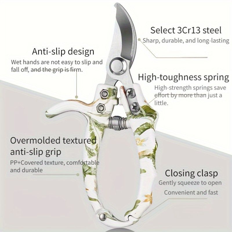 Garden and Horticulture Scissors | Pruning Shears | Indoor Potted Plant Scissors | Branch Trimming Tools | Manual Pruning Shears | Labor-saving Scissors Curved Blade