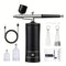 USB Rechargeable Airbrush Kit: Portable, Versatile, And Safe Compressor for Crafts, Tattoos, Cake Decorating & More with Cleaning Kit Lower waist 2-speed black pump + airbrush + 2 pots + brush