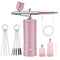 USB Rechargeable Airbrush Kit: Portable, Versatile, And Safe Compressor for Crafts, Tattoos, Cake Decorating & More with Cleaning Kit Waist-length 2-speed powder pump + airbrush + 2 pots + brush