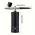 USB Rechargeable Airbrush Kit: Portable, Versatile, And Safe Compressor for Crafts, Tattoos, Cake Decorating & More with Cleaning Kit Waist-length 2-speed powder pump + airbrush + 2 pots + brush
