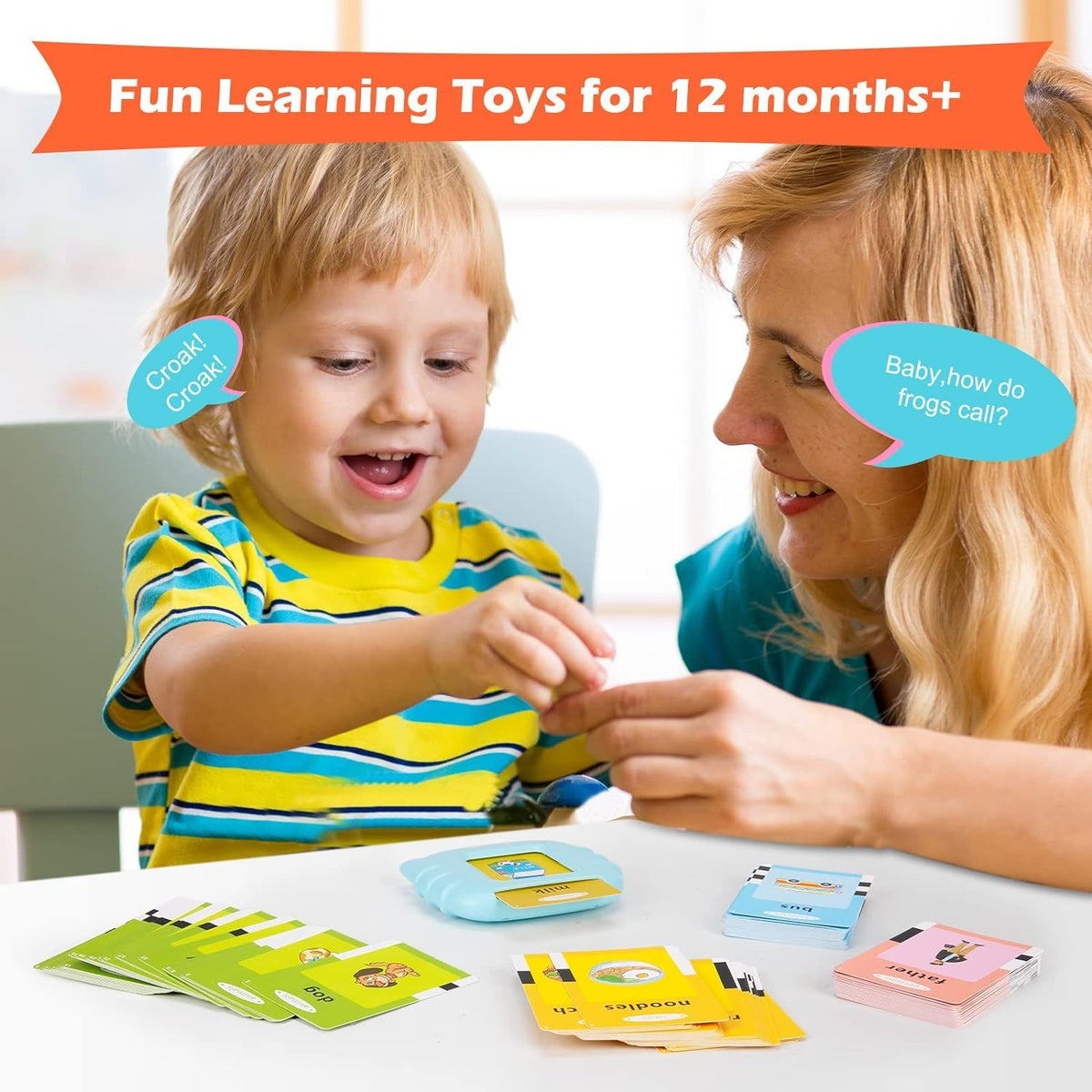 Talking Cards with 224 Sight Words,Montessori Toys,Speech Therapy Toys,Autism Sensory Toys,Educational Learning Interactive Toddler Toys