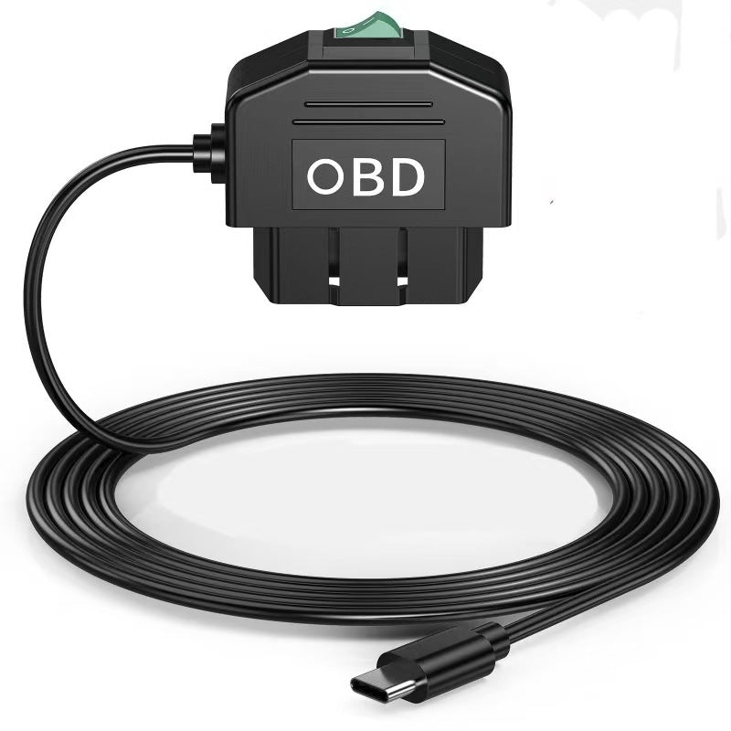 OBD Car Dash Cam Monitoring Cable - 12V/24V Hardwire Power Cable for Dash Cameras