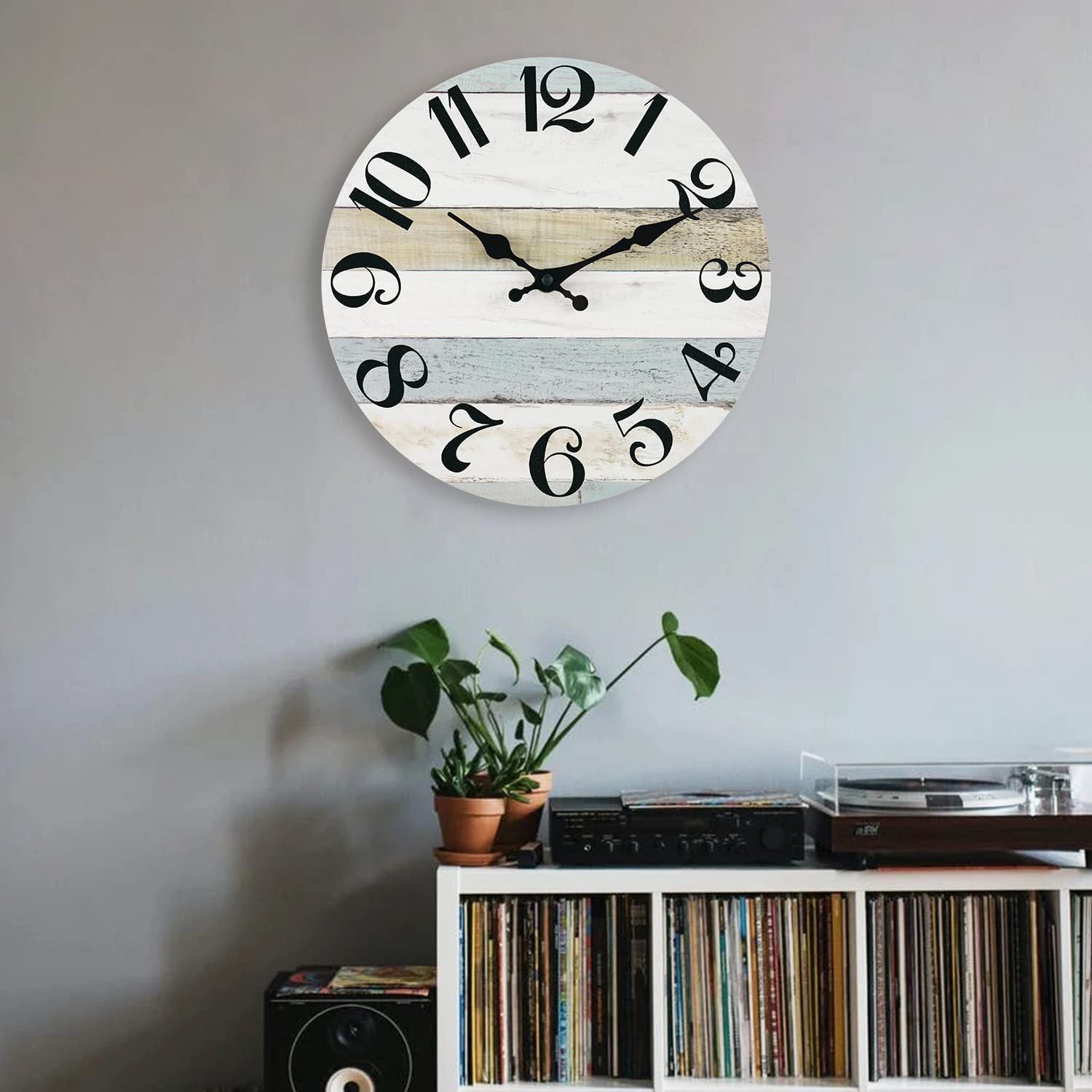 Wooden Wall Clock - Vintage-Style Decorative Clock for Home & Office