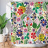 Floral Shower Curtain - Colorful Design (180x180cm)