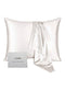 A pair of solid-color silk-like pillowcase pillowcase and envelope pillow (white)