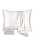 A pair of solid-color silk-like pillowcase pillowcase and envelope pillow (white)
