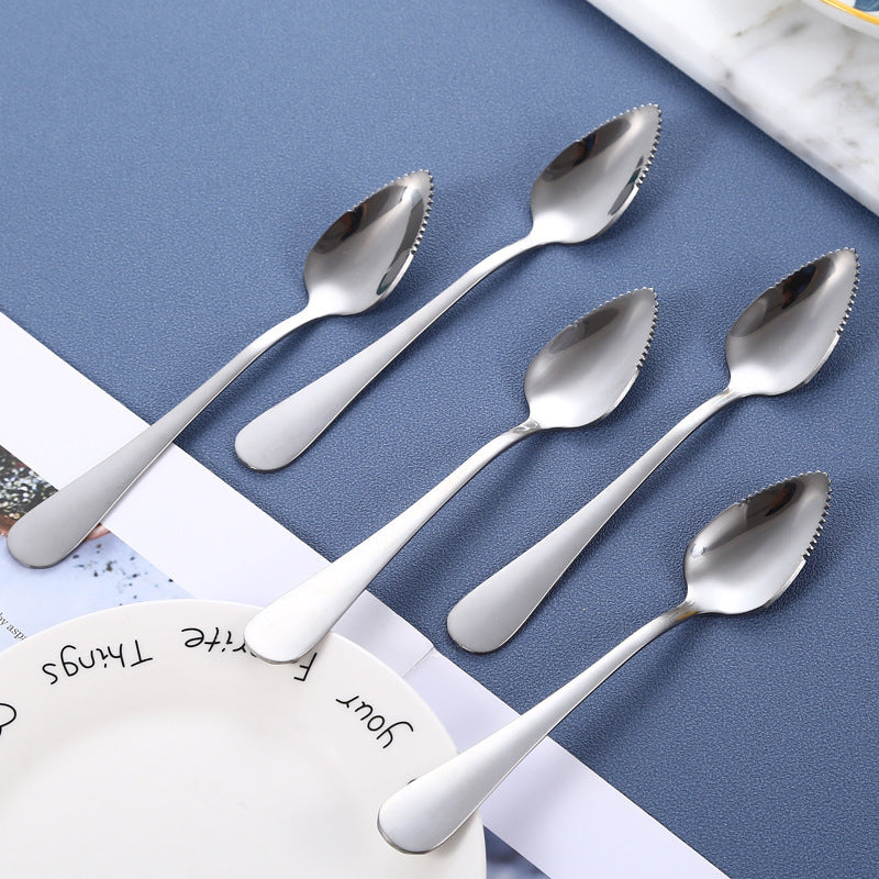 4 pieces stainless steel scraper spoons, children's complementary food spoons, ba fruit puree scraper spoons for dredging