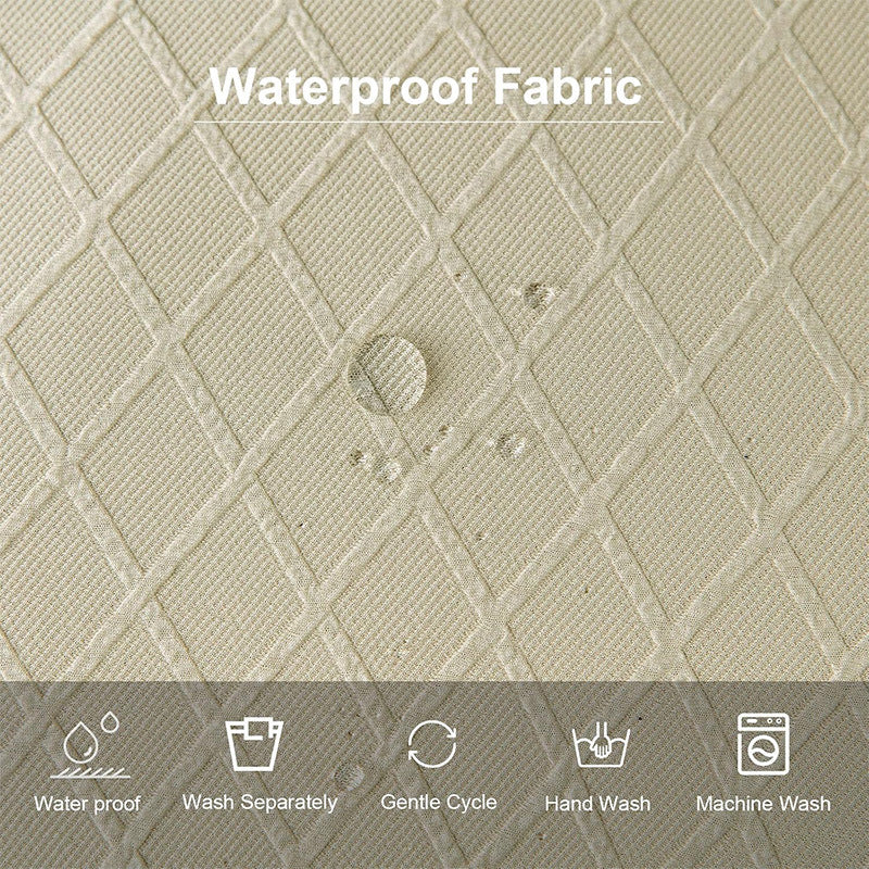 6 pcs 2025 Best-selling diamond-shaped jacquard chair cushion cover, chair cover cover. Khaki, 45*50*9cm