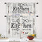 Kitchen Curtain 3-Piece Set - Gather & Savor Themed Window Drapes