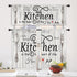 Kitchen Curtain 3-Piece Set - Gather & Savor Themed Window Drapes