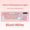 104-Key Hot-Swappable Mechanical Gaming Keyboard, RGB, USB-C, Blush White