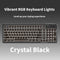 96% Tri-Mode Wireless Mechanical Keyboard, BT/2.4G/USB-C, RGB, Crystal Black