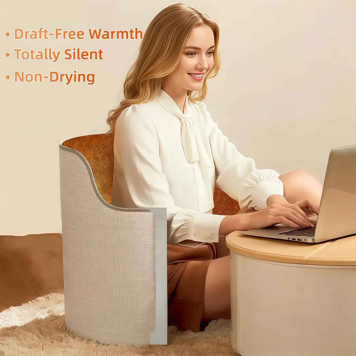 Under Desk Heater, 150W Quiet Foot Warmers for Feet with Detachable Foot Heating Pad, Graphene Radiant Heat Panel with Thermostat & Timer, Portable Energy-Saving for Office/Home,3 Heat Levels