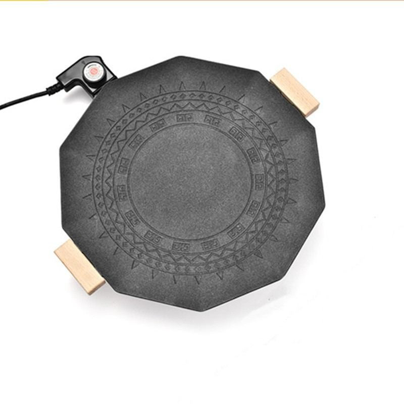 Dodecagon Electric Grill Pan Portable Outdoor Non-Stick Barbecue Cookware For Camping Picnic Smokeless Aluminum Alloy Skillet