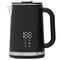 Black electric kettle, 1.7L stainless steel kettle, 1500W rapid heating, with LED display, adjustable temperature, double-walled anti-scalding design, automatic power-off.