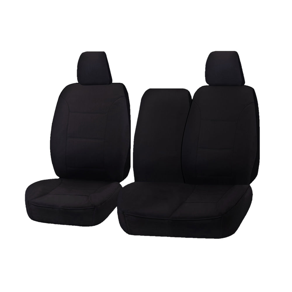 Seat Covers for HYUNDAI ILOAD TQ 1-5 08/2008 - 05/2021 SINGLE/CREW CAB UTILITY VAN FRONT BUCKET + _ BENCH WITH FOLD DOWN ARMREST BLACK CHALLENGER