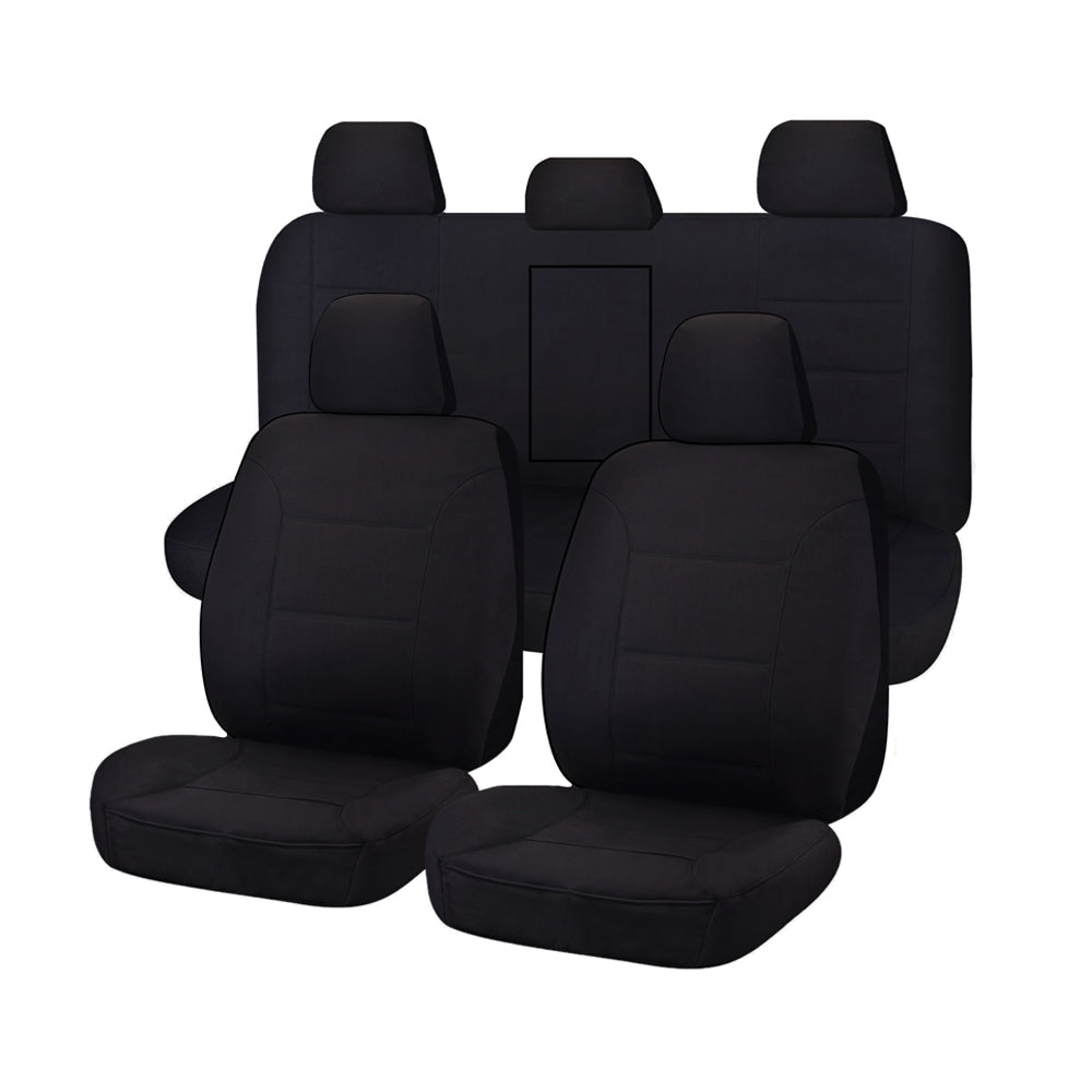 Seat Covers for MITSUBISHI TRITON FR MQ SERIES 01/2015 - ON DUAL CAB UTILITY FR BLACK CHALLENGER