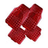VENOM 4-Piece Car Mat - RED [Rubber/Aluminium Look]