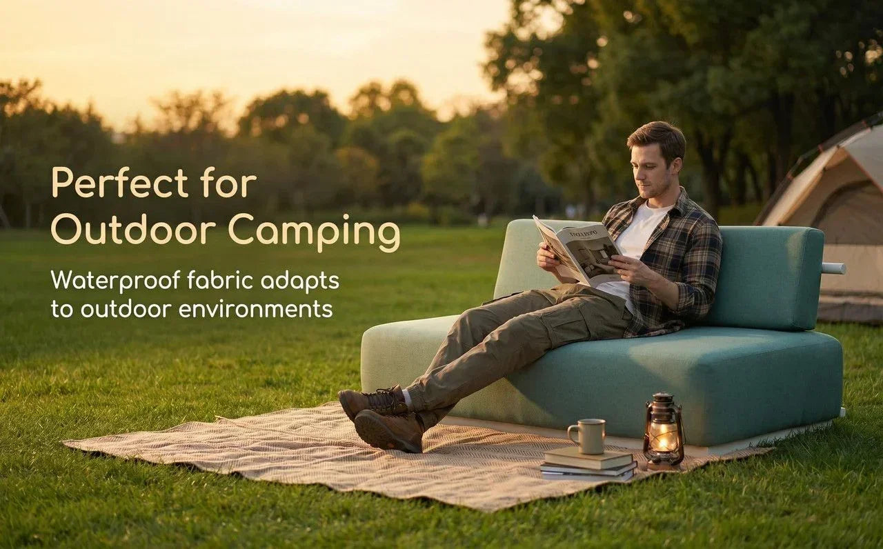 Nordic Minimalist Outdoor 2-Seater Fabric Sofa