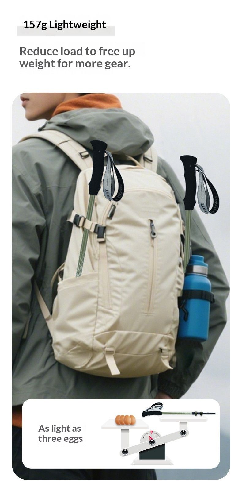 Carbon Fiber Telescopic Pole For Heights Under 190cm Lake Green