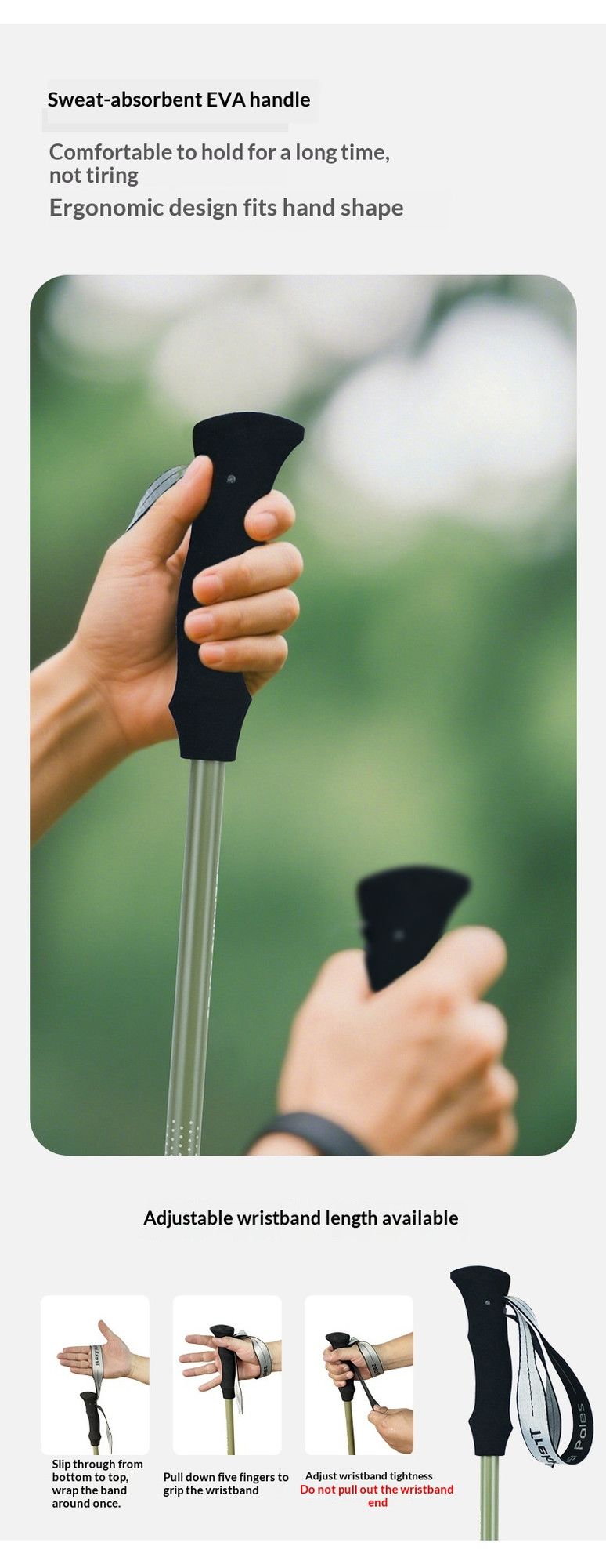 Carbon Fiber Telescopic Pole For Heights Under 170cm Shell White