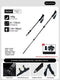 Carbon Fiber Telescopic Pole For Heights Under 190cm Slate Black
