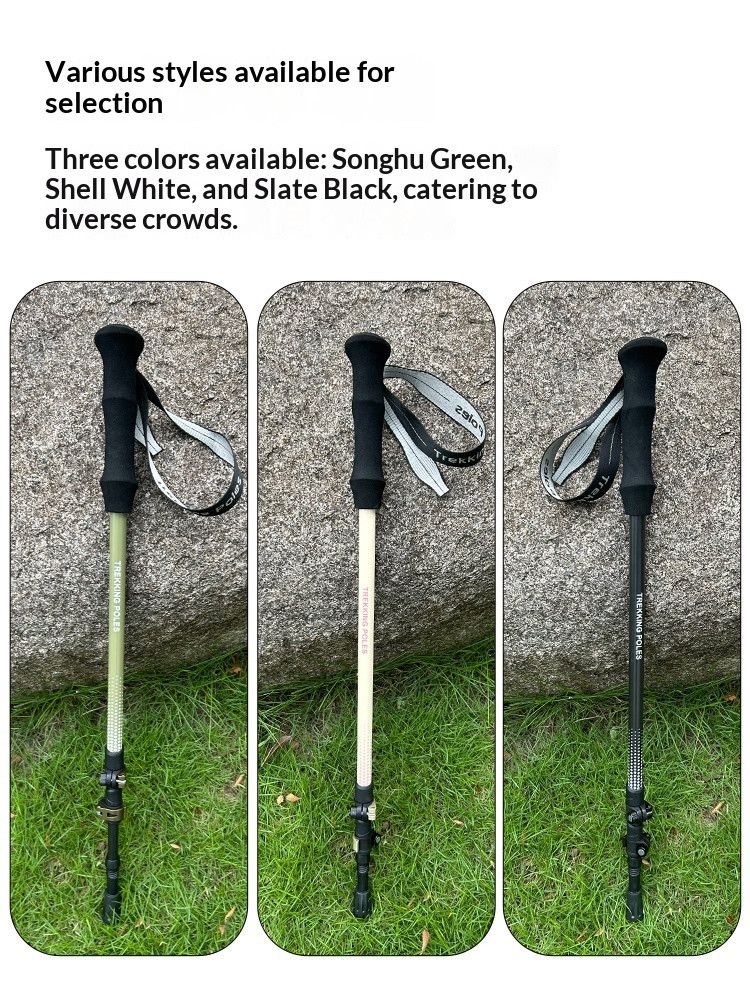 Carbon Fiber Telescopic Pole For Heights Under 190cm Slate Black