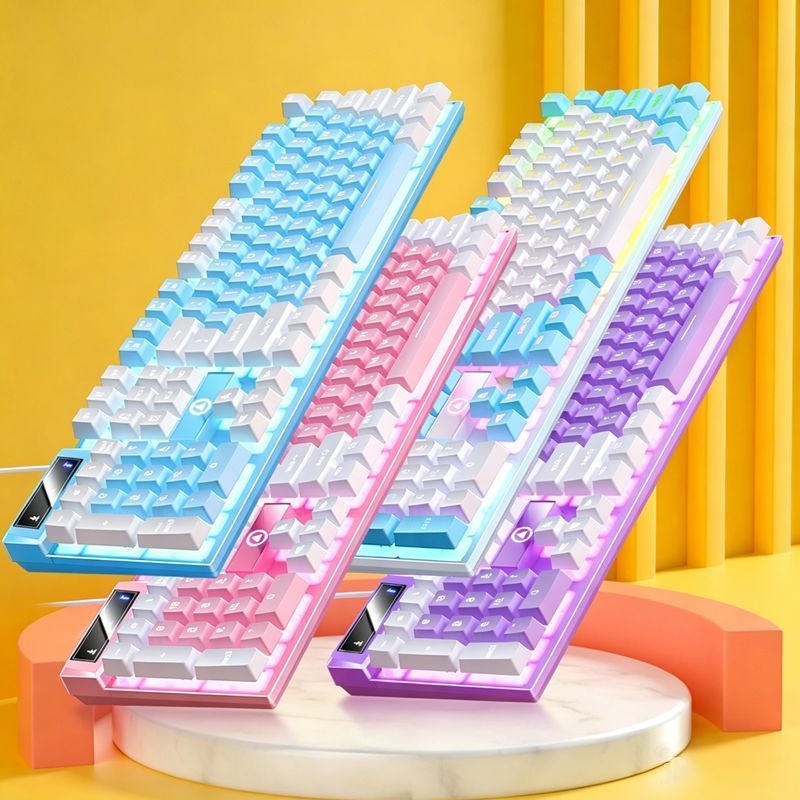 104 Keys Wired Keyboard Black