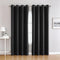 210gsm Solid Black Drape W132xH213cm Ring Top 1 Panel High Shading Bedroom Darkening Halloween Curtain