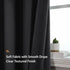 210gsm Solid Black Drape W132xH213cm Ring Top 1 Panel High Shading Bedroom Darkening Halloween Curtain
