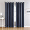 Plain Modern Window Drape Navy Blue W132 x H213cm Single Grommet Panel 210gsm Woven Fabric for Lounge Light Reduction