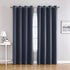 Plain Modern Window Drape Navy Blue W132 x H213cm Single Grommet Panel 210gsm Woven Fabric for Lounge Light Reduction