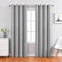 Daylight Blocker 1-Piece Light Grey Polyester Drape 100x250cm 210gsm Ring-Hole Header for Tall Window Halloween Privacy