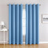 Sky Blue Eyelet Curtain Panel 132cm Wide 175cm Drop 210GSM Solid Woven 1pc Bedroom Light Blocker Spring Window Refresh