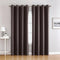 Cocoa Brown 210gsm Curtain Single Panel 132cm Wide 175cm Drop Silver Grommet Header Sun Blocking Window Drape for Hallway Darkness Control