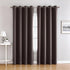 Cocoa Brown 210gsm Curtain Single Panel 132cm Wide 175cm Drop Silver Grommet Header Sun Blocking Window Drape for Hallway Darkness Control