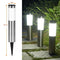 Cylindrical Solar Stainless Steel Lawn Lamp, Waterproof LED Courtyard Light For Villa Garden, Silver Cool White, 56.5x8cm, Premium Housewarming Outdoor Decor Gift