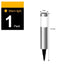 Mini Solar Column Garden Lamp, All-Weather Stainless Steel LED Outdoor Light, Black Warm White, 37x6cm, Sweet Wedding Courtyard Present