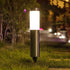 Mini Solar Column Garden Lamp, All-Weather Stainless Steel LED Outdoor Light, Black Warm White, 37x6cm, Sweet Wedding Courtyard Present