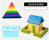150pcs With Storage Box 10 Colors Mixed PP Square Blocks