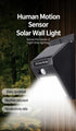 Solar LED 3-Sided Wall Lamp, 118 LED, Motion Sensor Waterproof Outdoor Lighting, Beautiful Garden Night Decor Gift