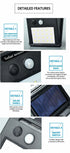 Solar LED 3-Sided Wall Lamp, 118 LED, Motion Sensor Waterproof Outdoor Lighting, Beautiful Garden Night Decor Gift