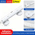 Drill-Free Bathroom Safety Grab Rail, Anti-Slip Toilet Support Handle With Removable Design, White, 35cm, Installed With Adhesive Putty, Reliable Shower Balance Assist Bar