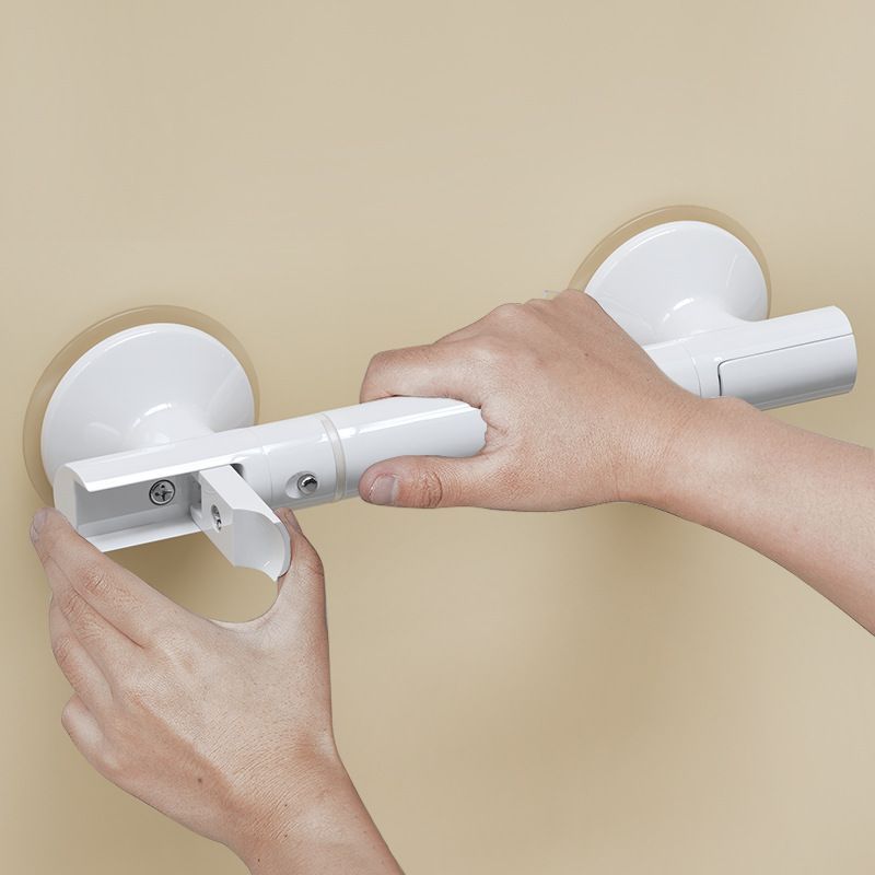 Drill-Free Bathroom Safety Grab Rail, Anti-Slip Toilet Support Handle With Removable Design, White, 35cm, Installed With Adhesive Putty, Reliable Shower Balance Assist Bar