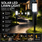 Large Black Cool White Solar LED Stainless Steel Yard Light
